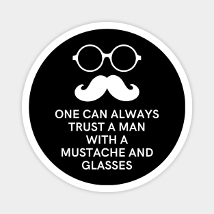 Man with mustache and glasses Magnet